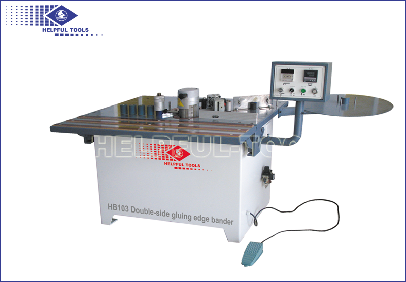 HB103 Double-sides gluing edge bander (Table tilting&amp;heating blower)