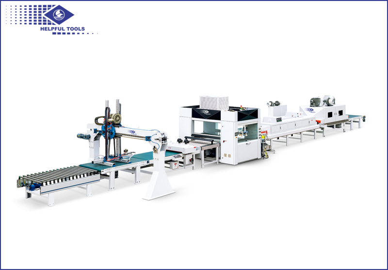 Automatic spraying production line